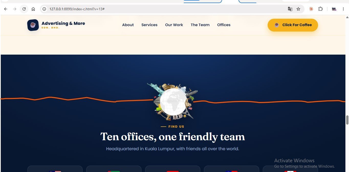 Advertising & More — Agency Homepage UI/UX Rebuild