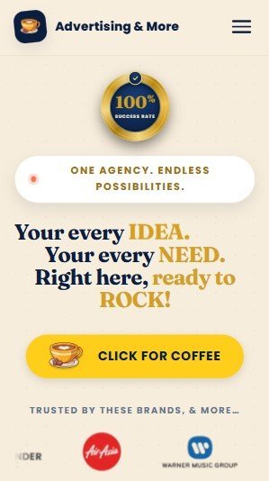 Advertising & More — Agency Homepage UI/UX Rebuild