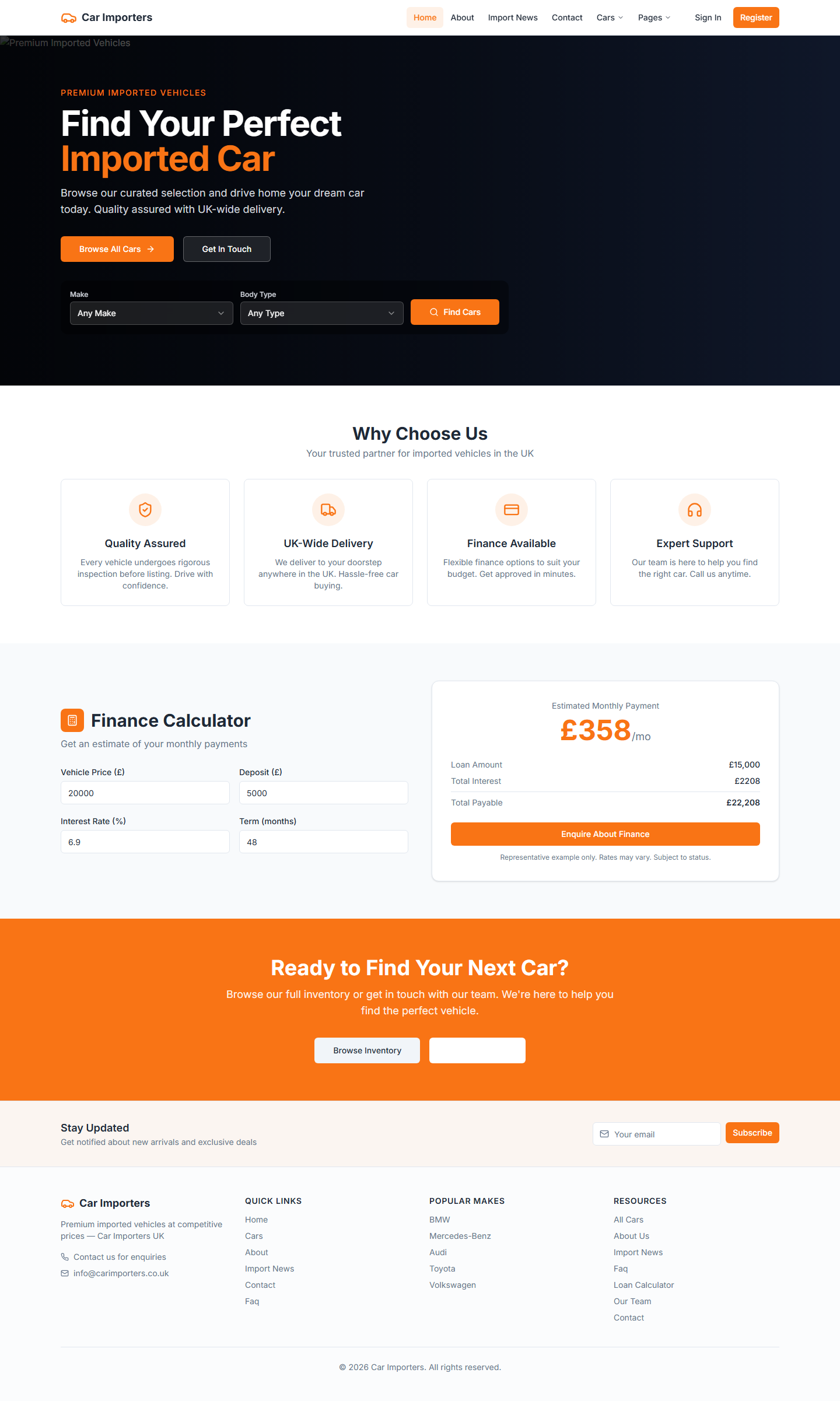 Car Importers UK — Headless Next.js Marketplace