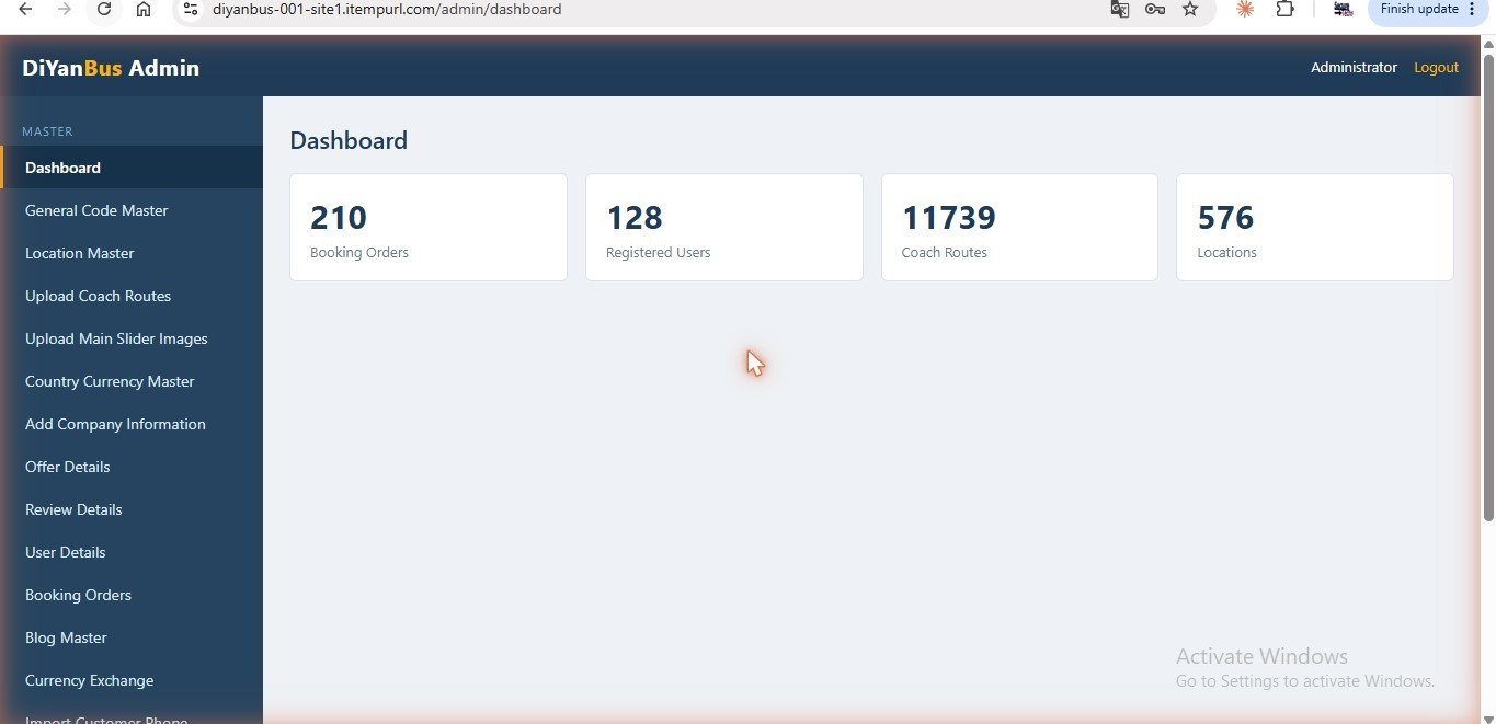 Diyanbus / EuropBus — Legacy ASP.NET Rebuild & .NET 10 Migration