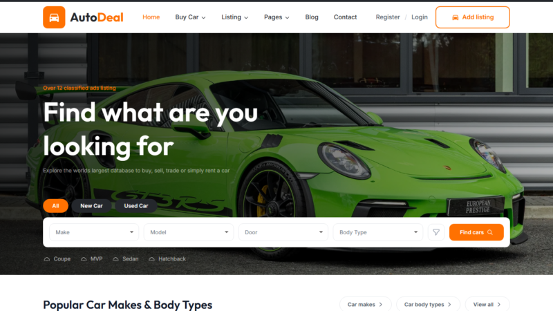AutoDeal — Astro.js Car Export & Listings Website