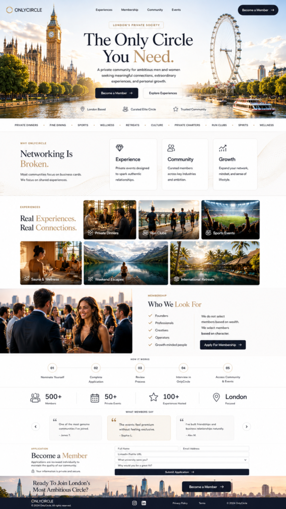 OnlyCircle — Premium WordPress Landing Page